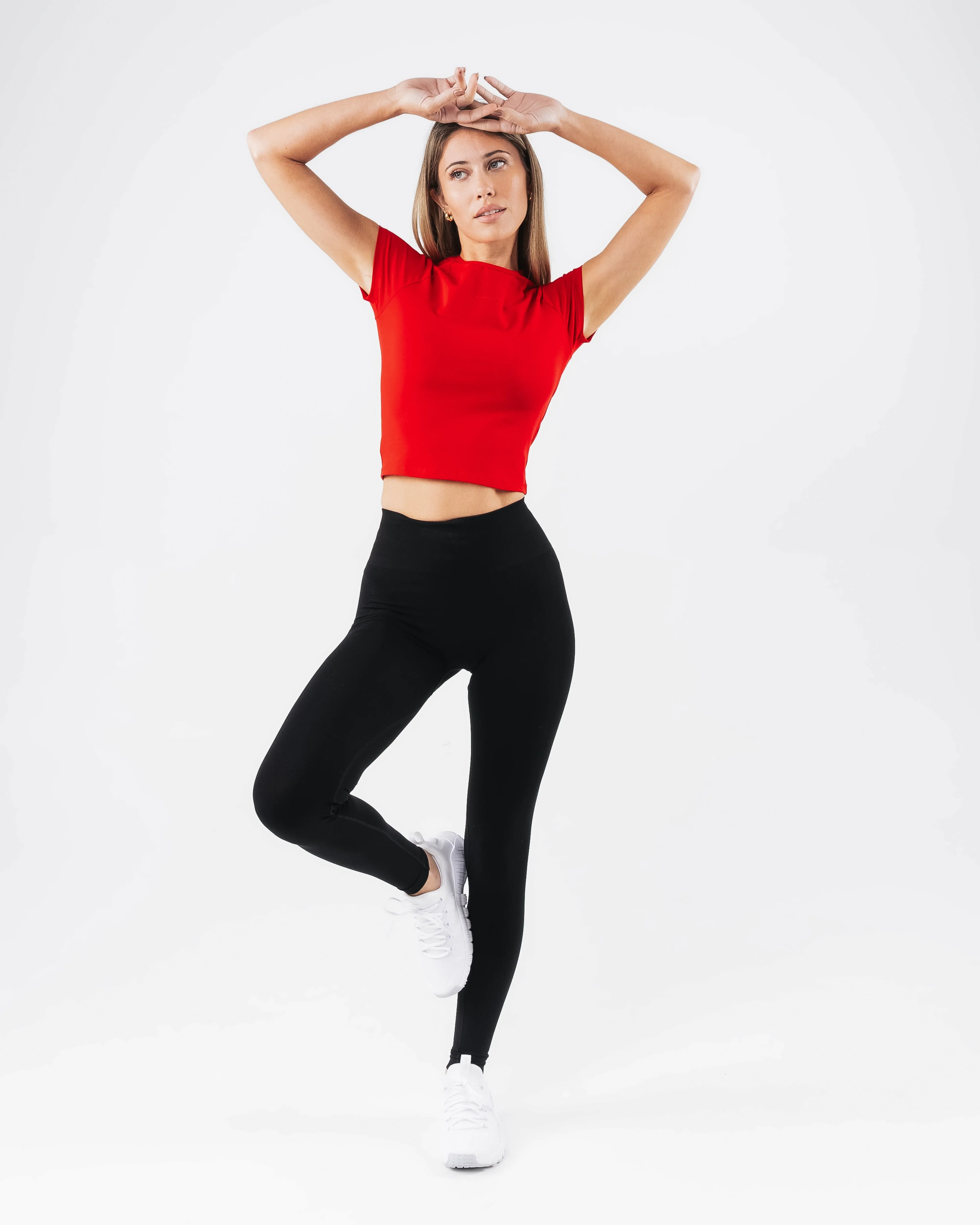 Alphalete Baby Tee - Formula Red