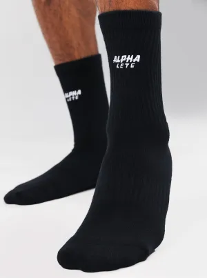 Alphalete Force Elite Sock 3pk - Black