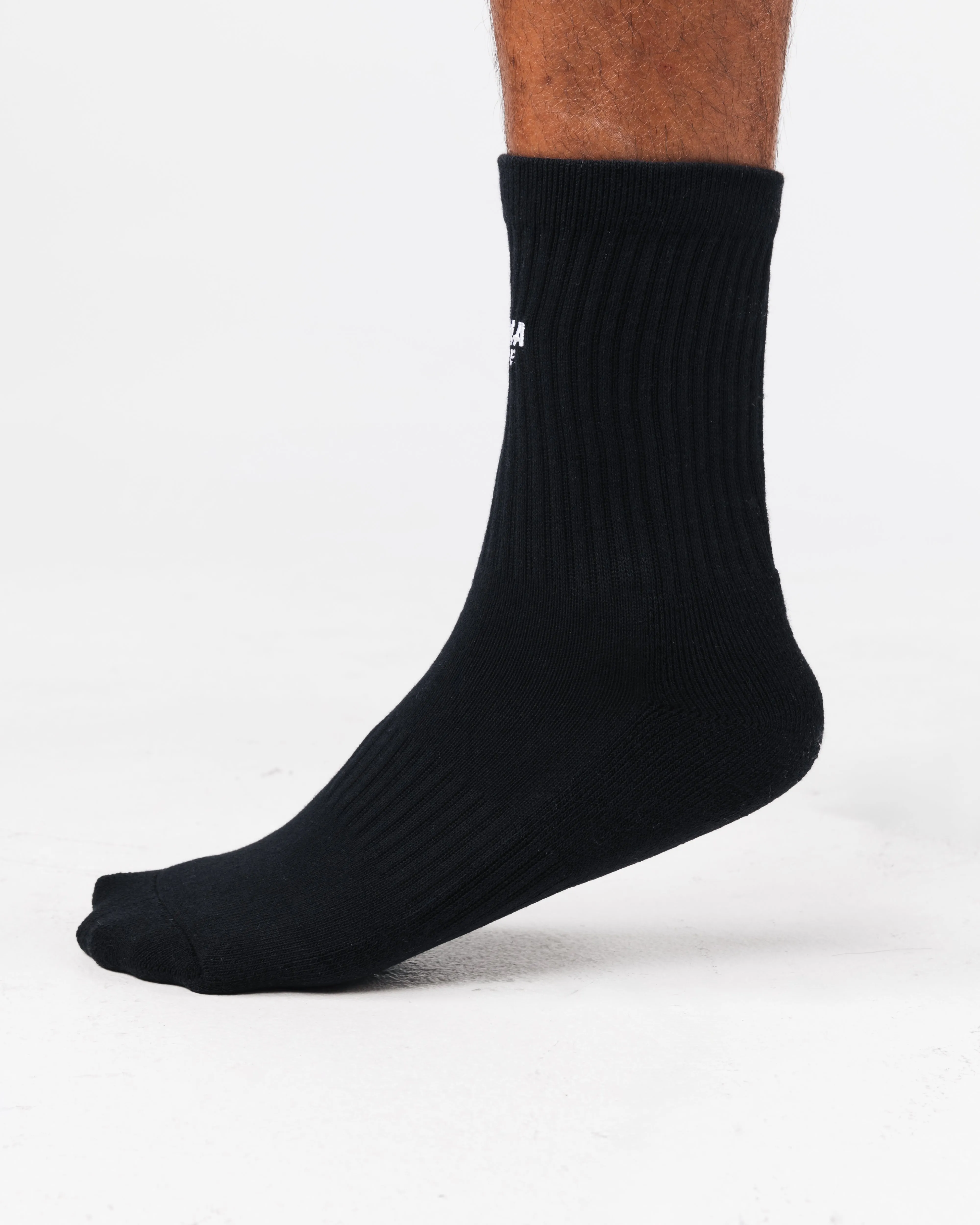 Alphalete Force Elite Sock 3pk - Black