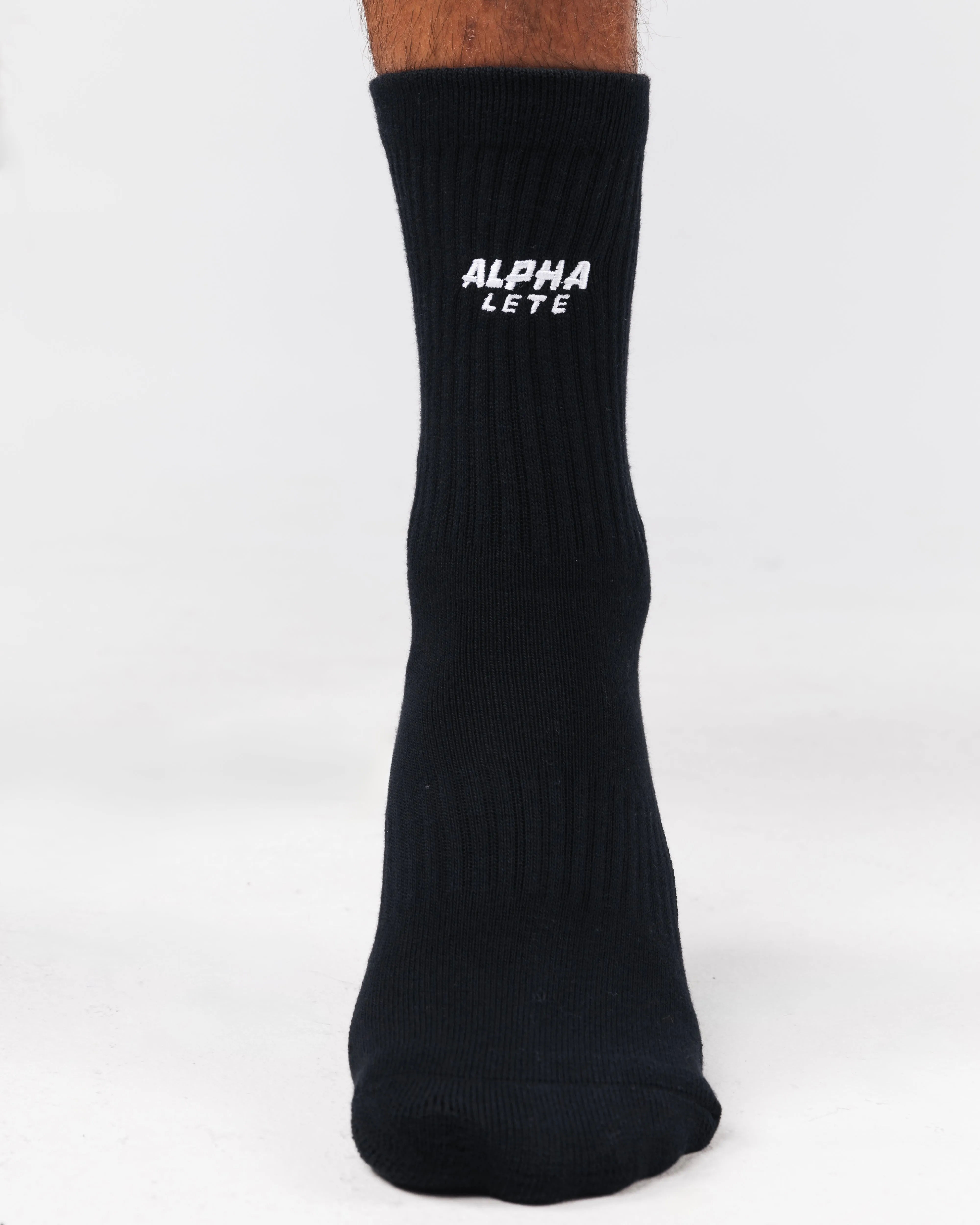 Alphalete Force Elite Sock 3pk - Black
