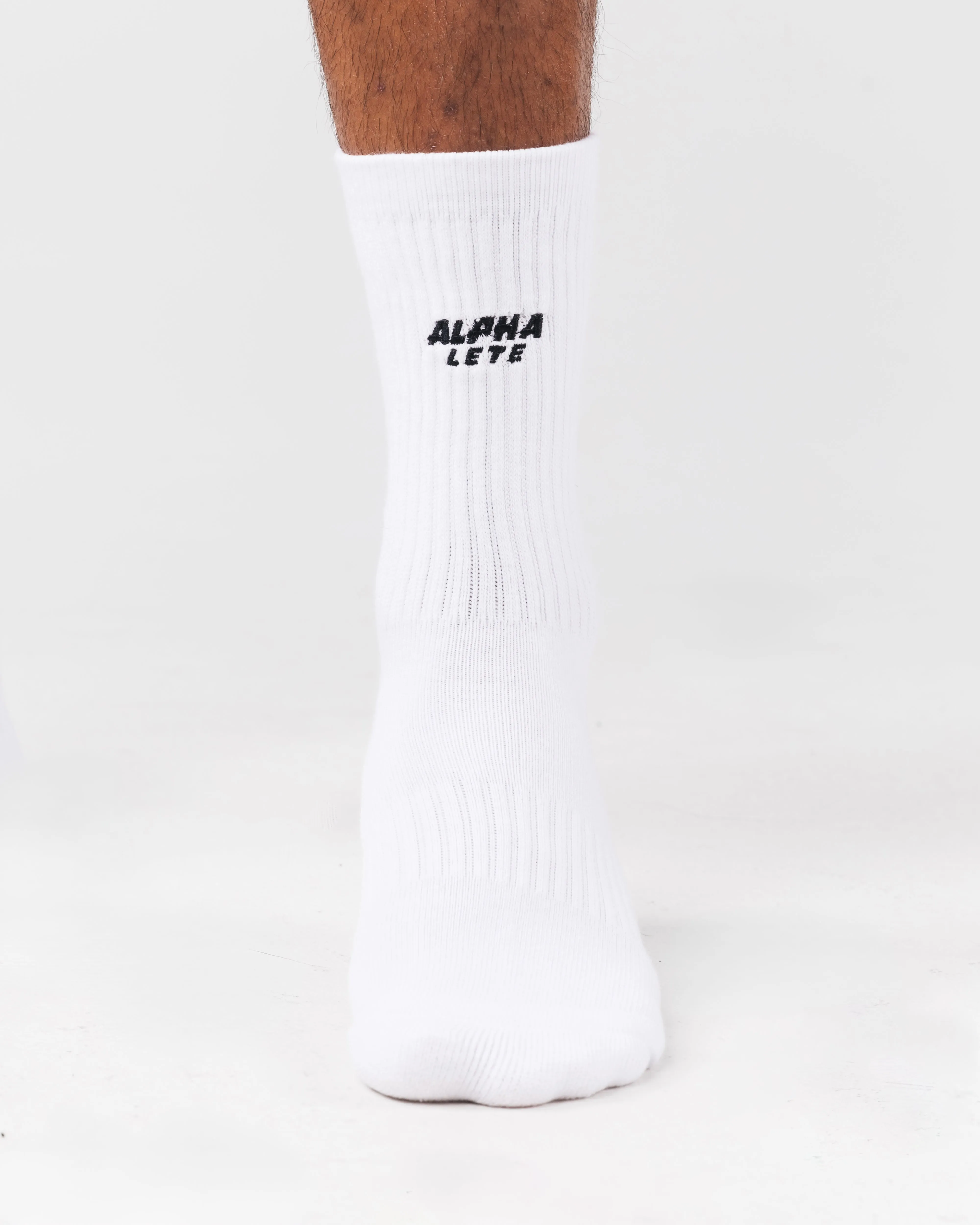 Alphalete Force Elite Sock 3pk - White