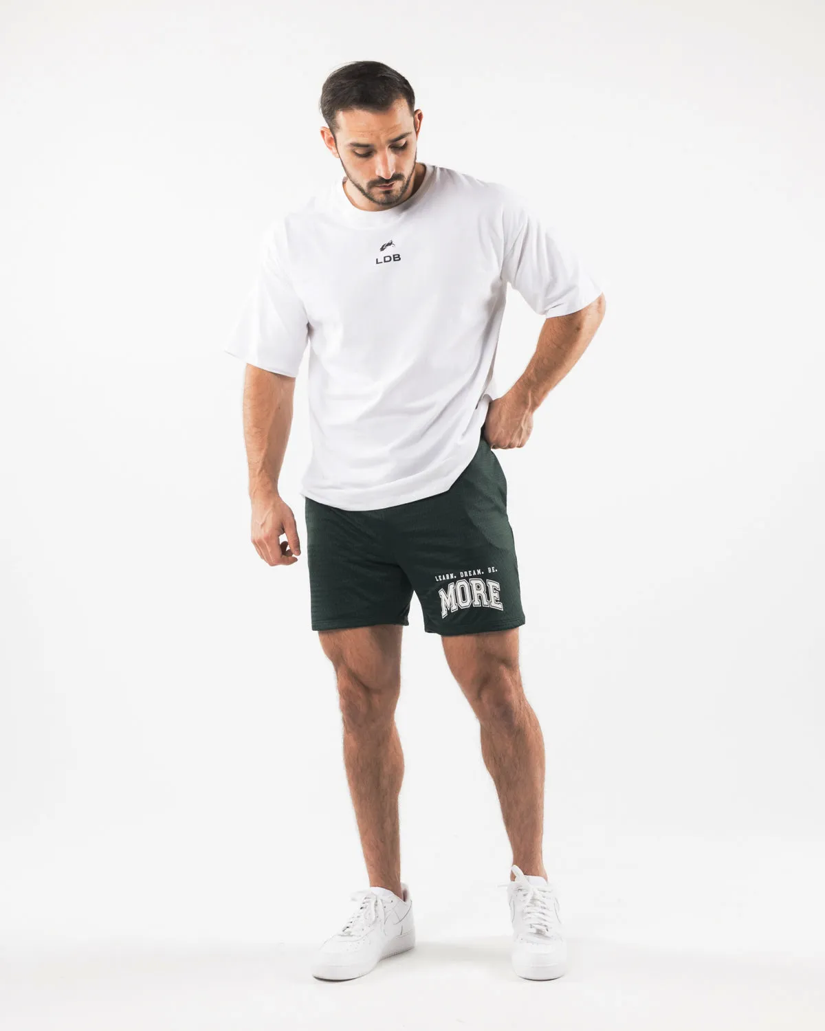 Alphalete LDB More Mesh Short 6" - Evergreen