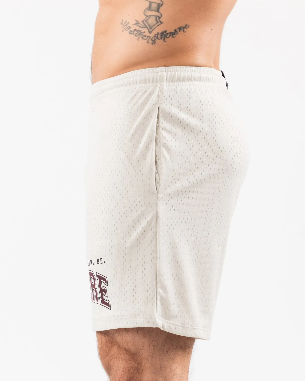 Alphalete LDB More Mesh Short 6" - Sea Shell