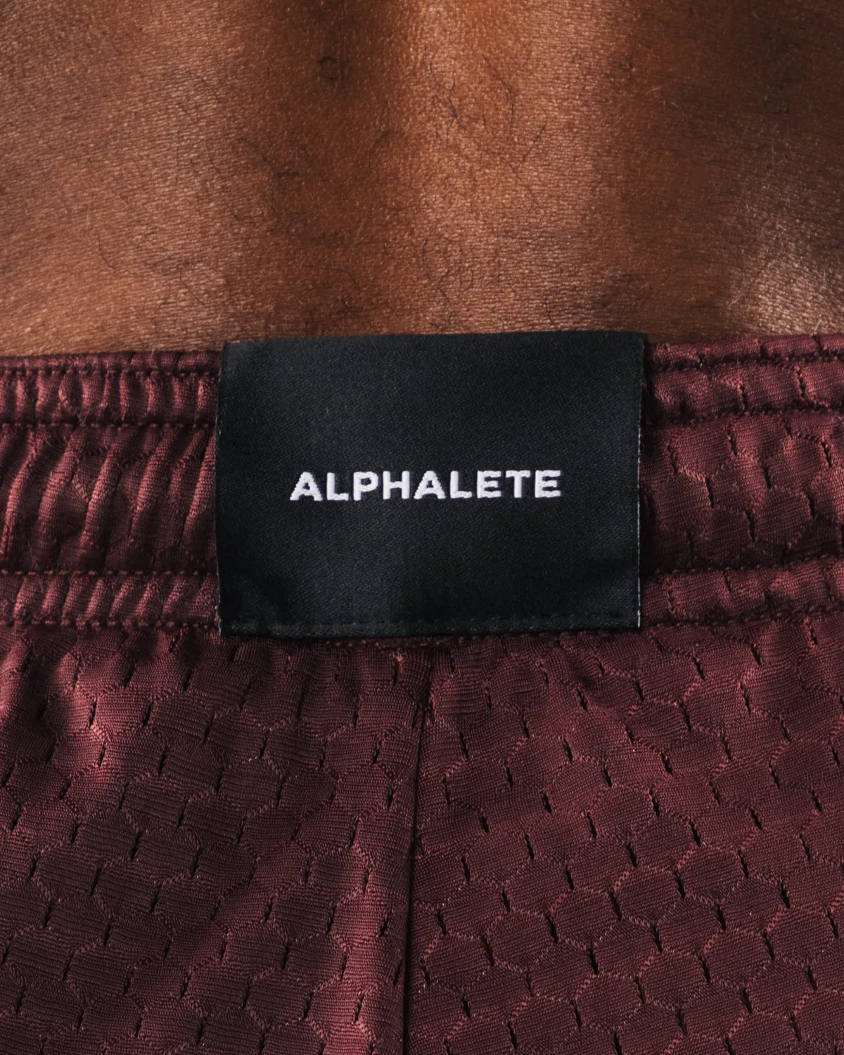 Alphalete Wolf Head Mesh Short 6" - Sangria