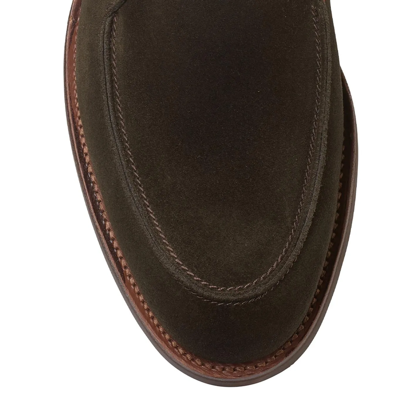 Crockett & Jones Bibury Earth Green Suede