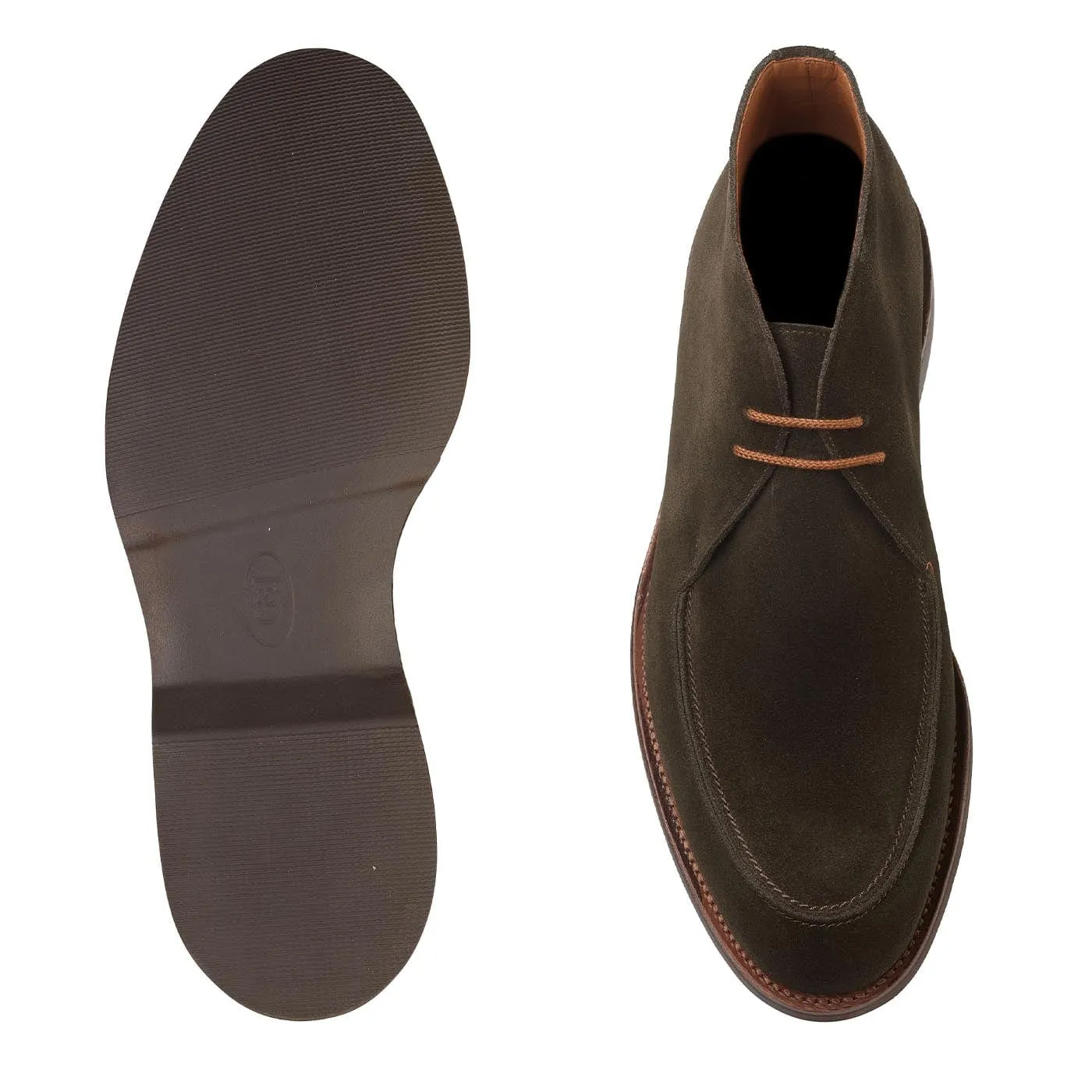 Crockett & Jones Bibury Earth Green Suede