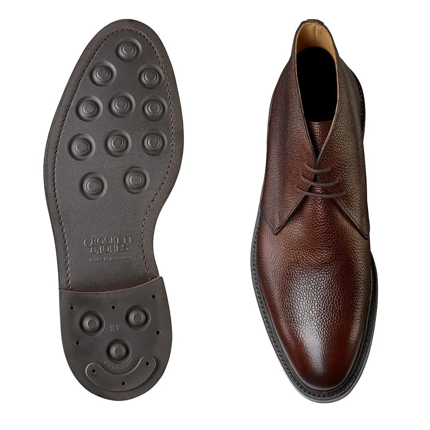 Crockett & Jones Brecon Dark Brown Scotch Grain