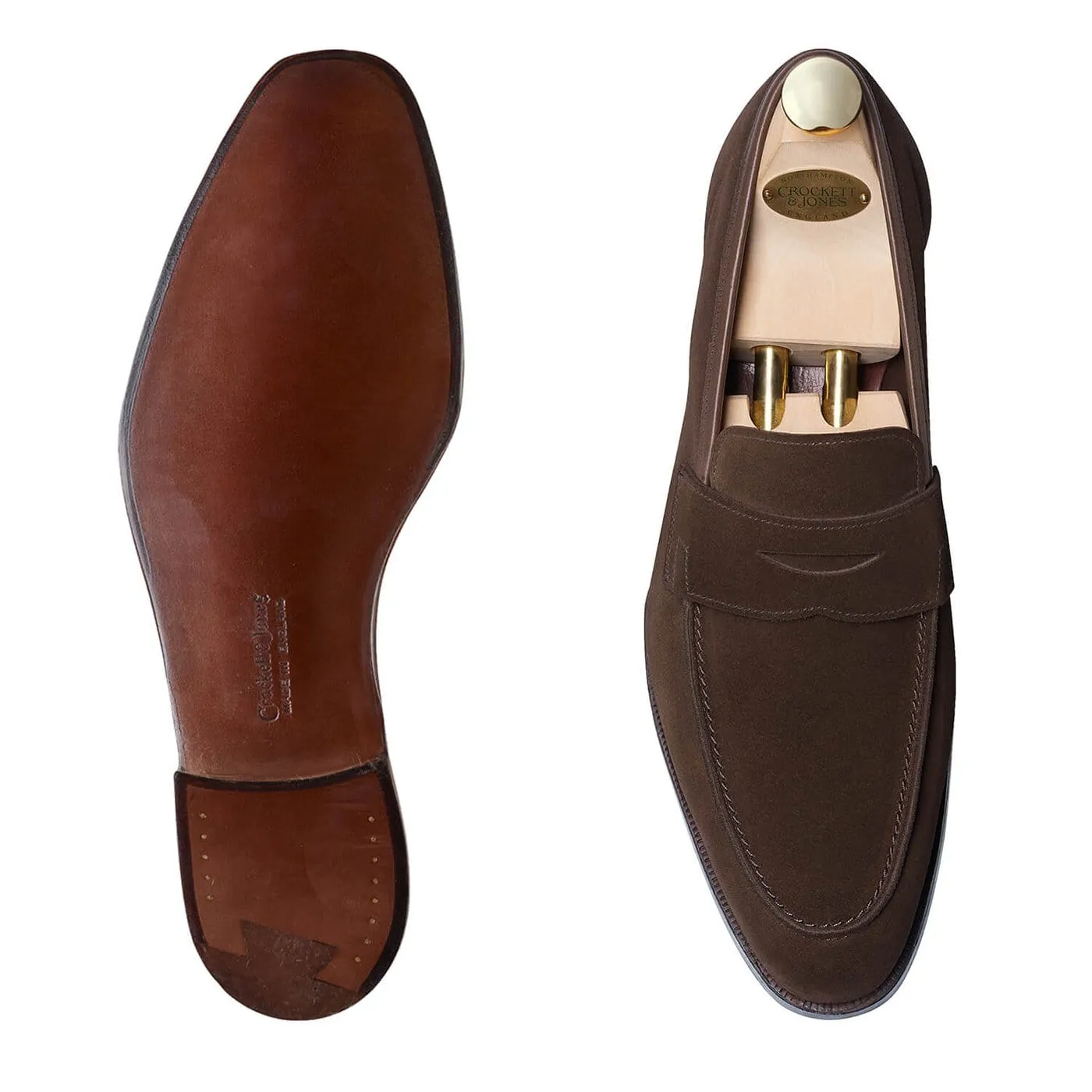 Crockett & Jones Cadogan Dark Brown Calf Suede