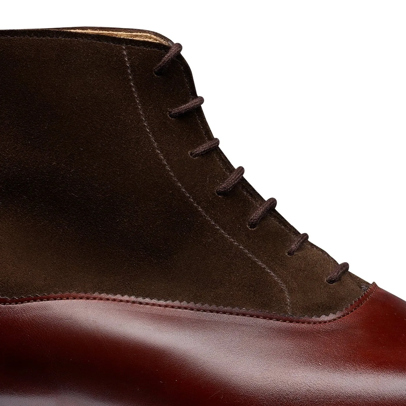 Crockett & Jones Charlton Chestnut Calf & Dark Brown Suede