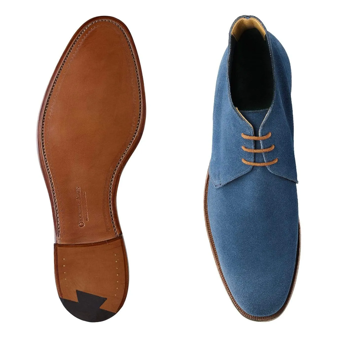 Crockett & Jones Chukka Mid-Blue Suede