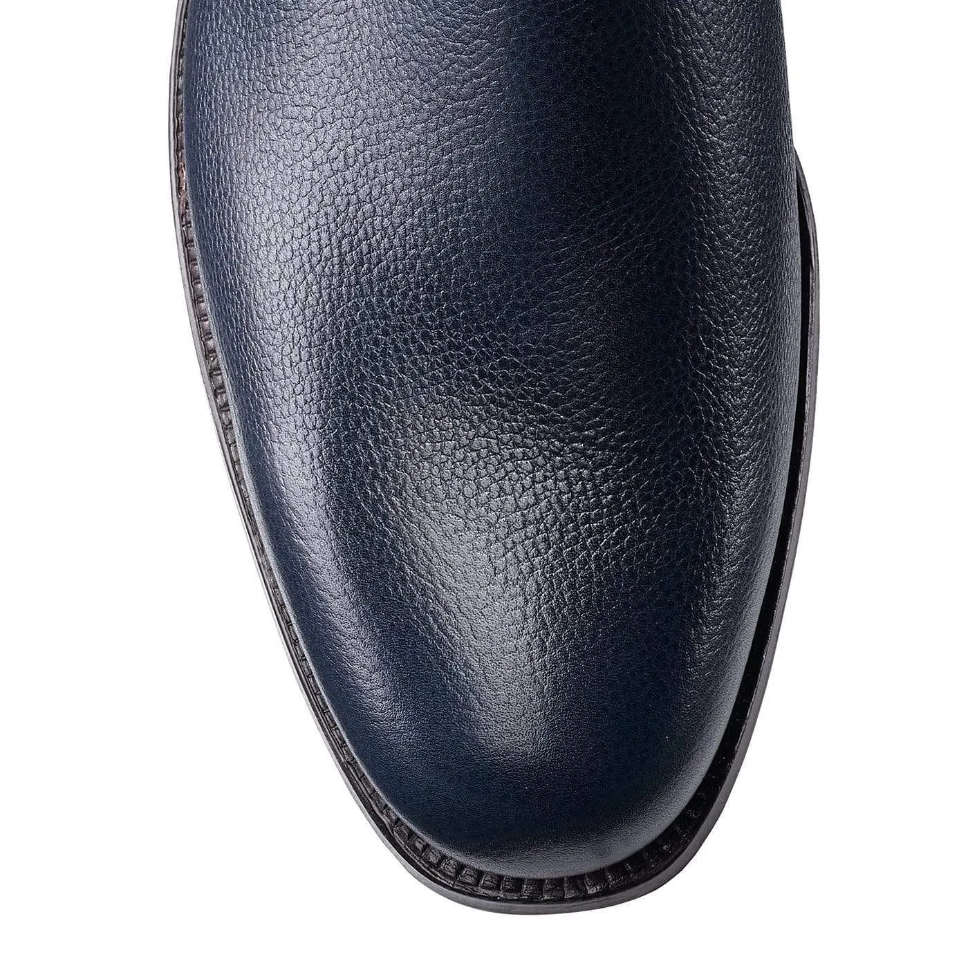 Crockett & Jones Chukka Navy Pebble Grain