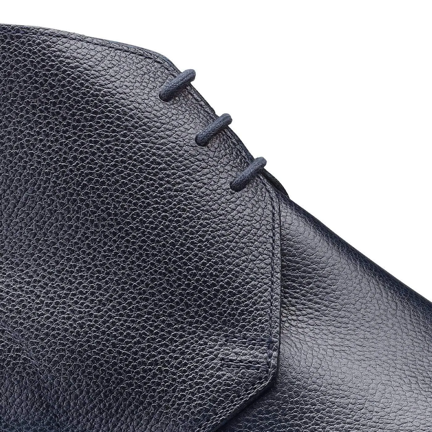 Crockett & Jones Chukka Navy Pebble Grain