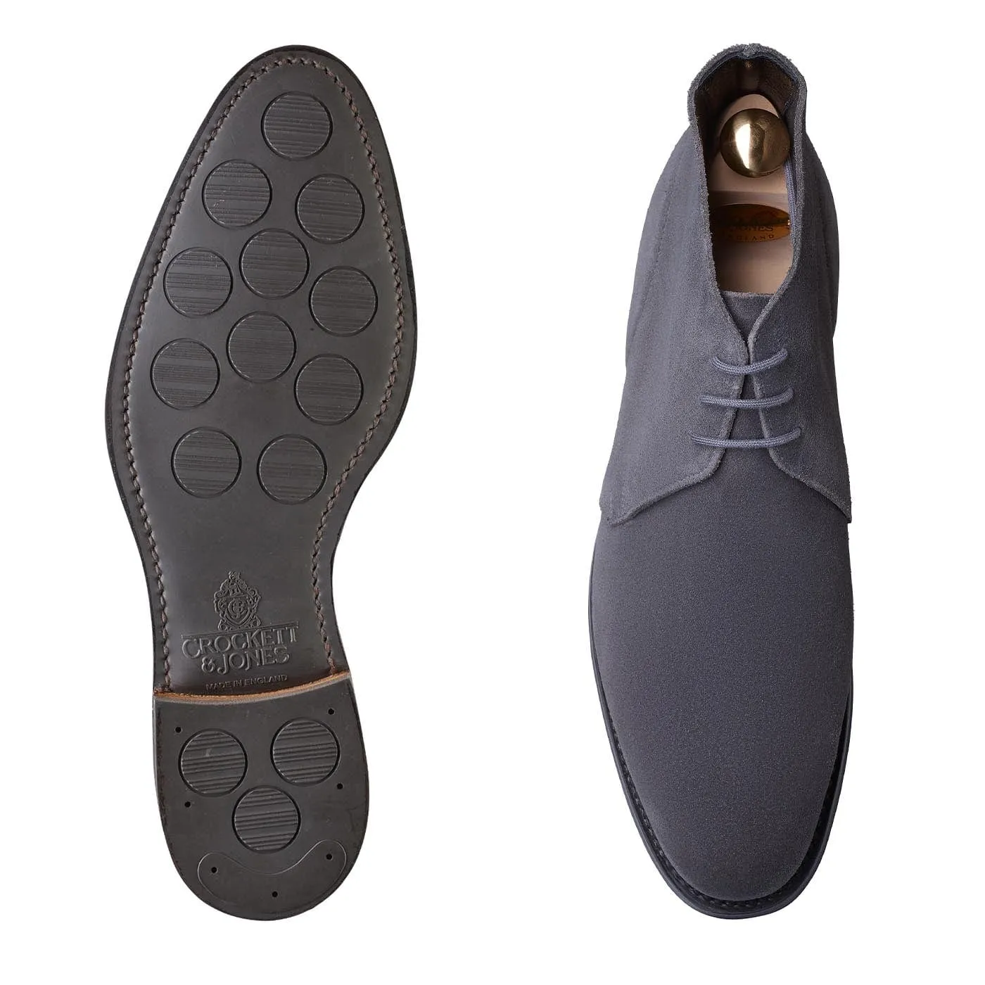 Crockett & Jones Chukka Shark Grey Suede