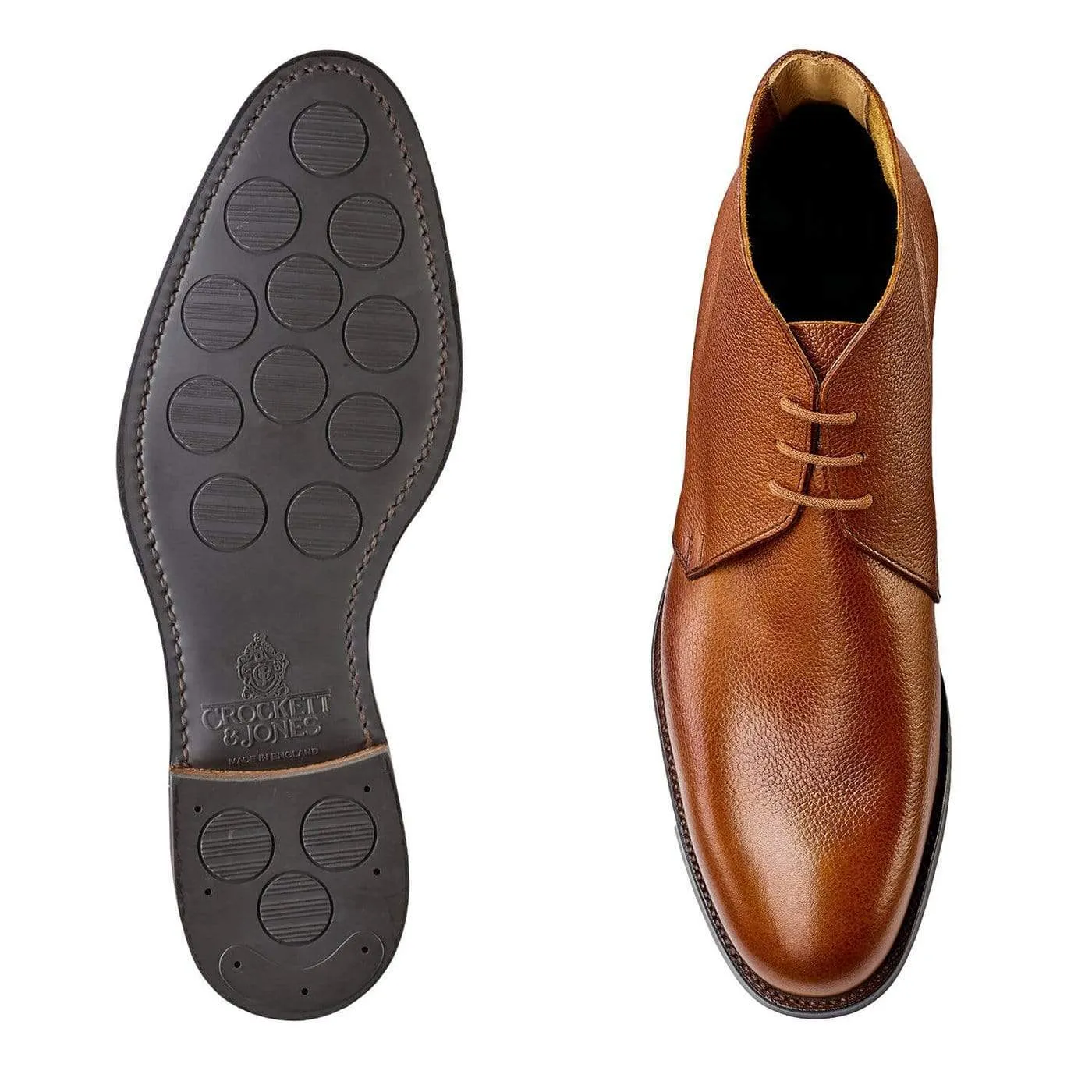 Crockett & Jones Chukka Tan Pebble Grain