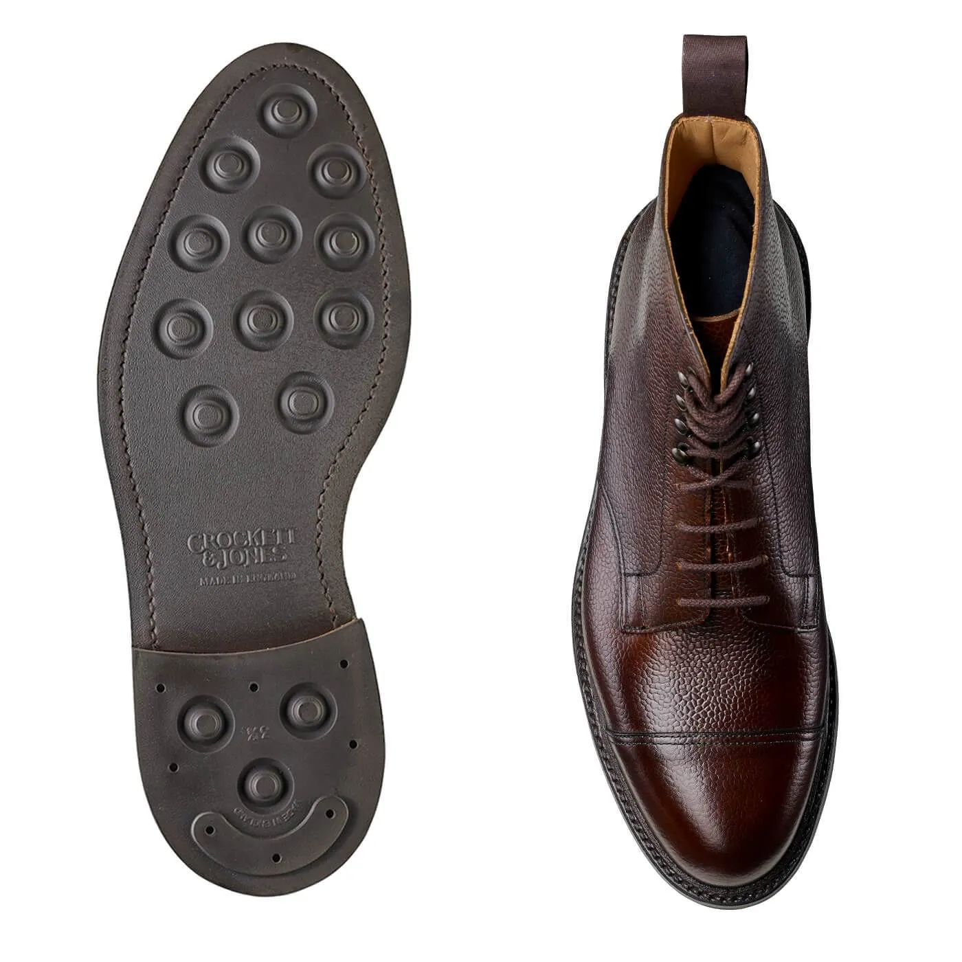 Crockett & Jones Coniston Dark Brown Scotch Grain
