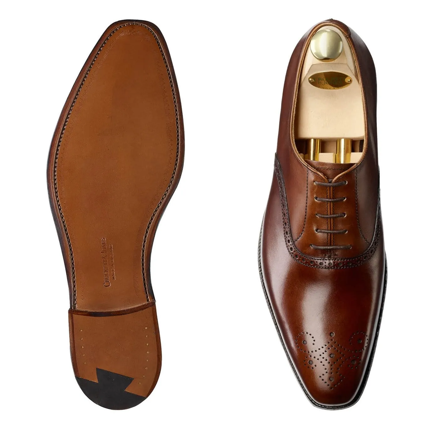 Crockett & Jones Edgware Dark Brown Burnished Calf