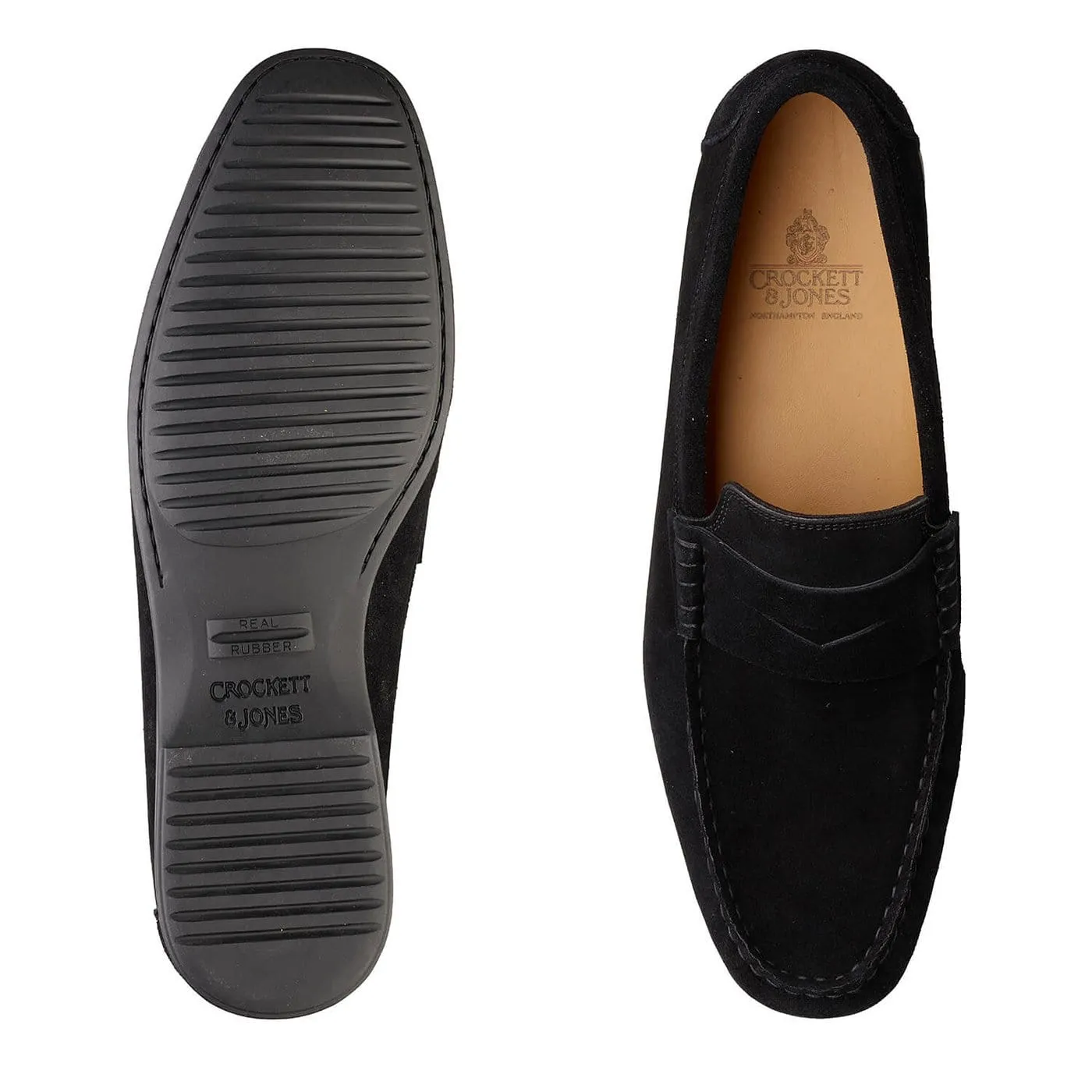 Crockett & Jones Genoa Black Calf Suede