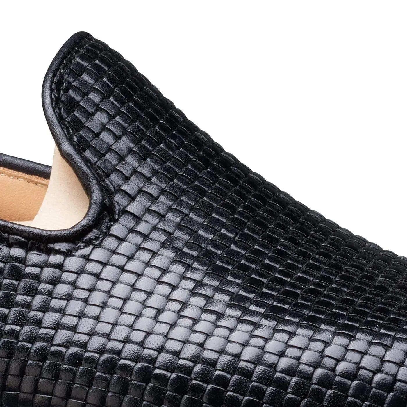 Crockett & Jones Kensington Black Woven Calf