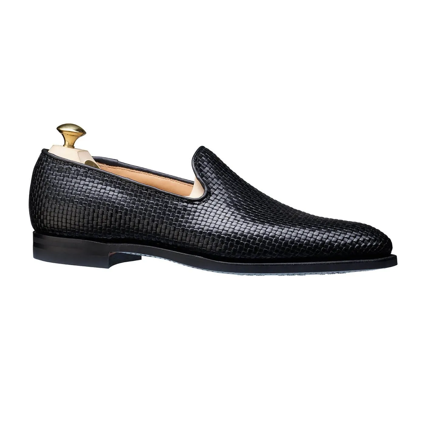 Crockett & Jones Kensington Black Woven Calf