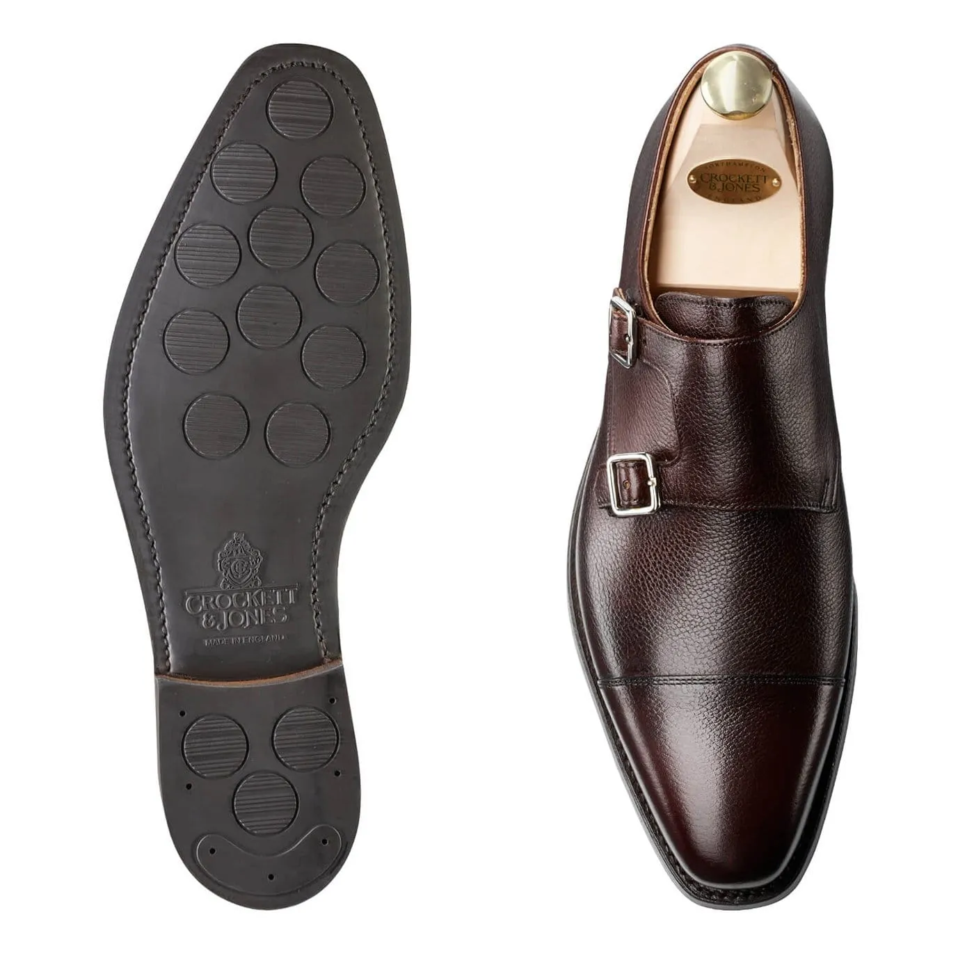 Crockett & Jones Lowndes Dark Brown Pebble Grain