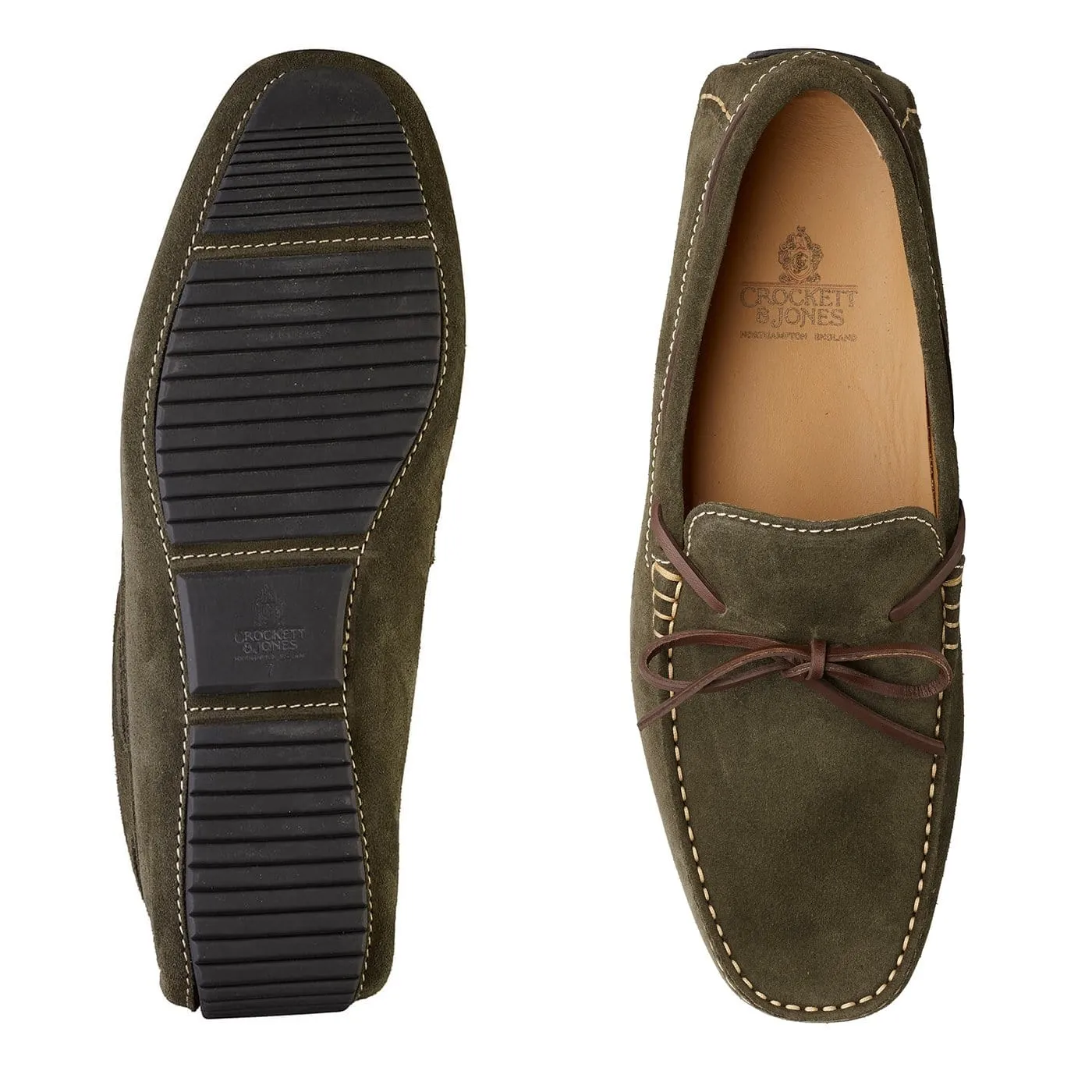 Crockett & Jones Napoli Earth Green Suede