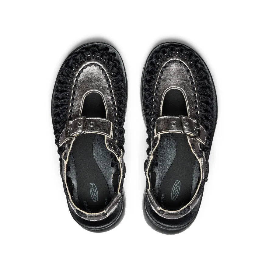 Keen All Gender UNEEK PLT Mary Jane Sneaker  |  Silver/Black