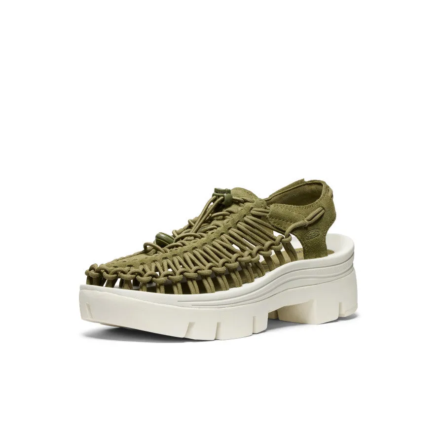 Keen All Gender UNEEK PLT Sneaker  |  Martini Olive/Star White