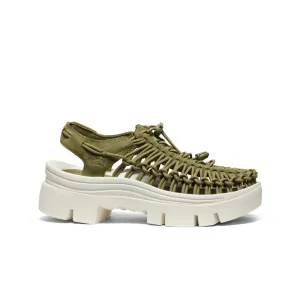 Keen All Gender UNEEK PLT Sneaker  |  Martini Olive/Star White