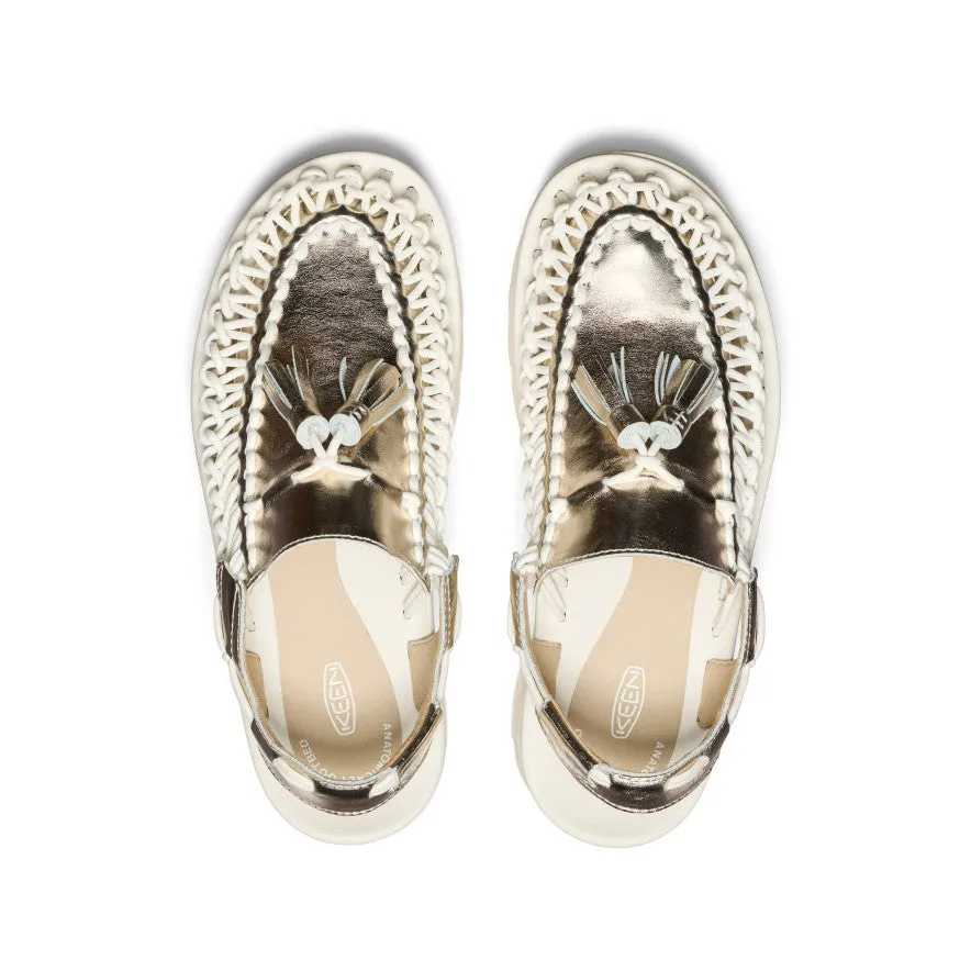Keen All Gender UNEEK PLT Tassel Sneaker  |  Champagne Gold/Star White