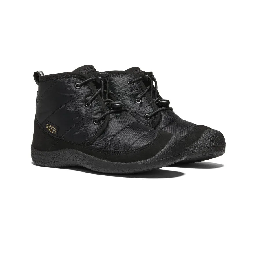 Keen Big Kids' Howser II Waterproof Chukka  |  Black/Black