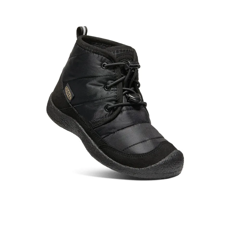 Keen Big Kids' Howser II Waterproof Chukka  |  Black/Black