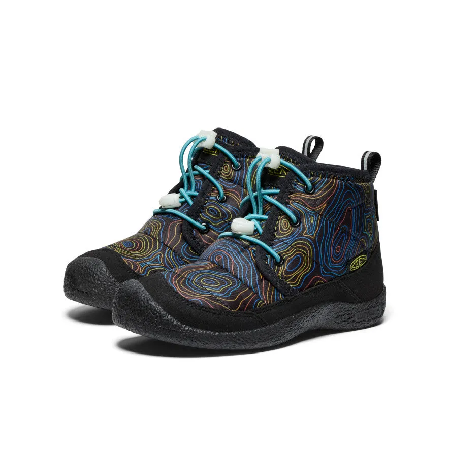 Keen Big Kids' Howser II Waterproof Chukka  |  Black/Reef Waters