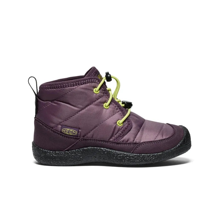 Keen Big Kids' Howser II Waterproof Chukka  |  Plum Perfect/Daiquiri Green