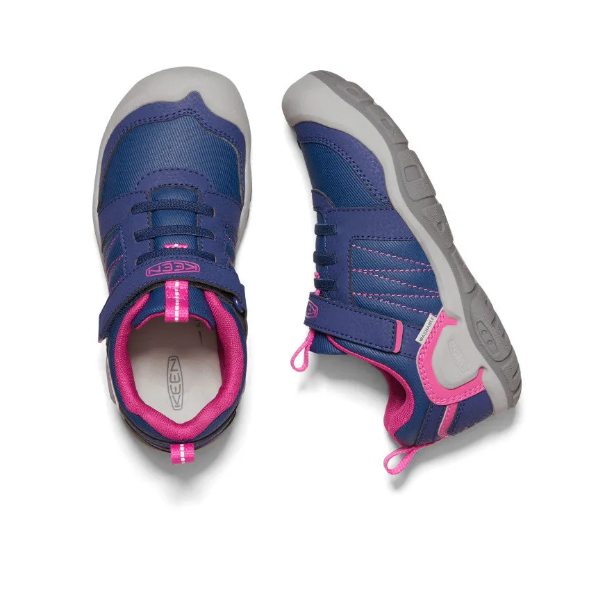 Keen Big Kids' Knotch Peak Sneaker  |  Blue Depths/Pink Peacock