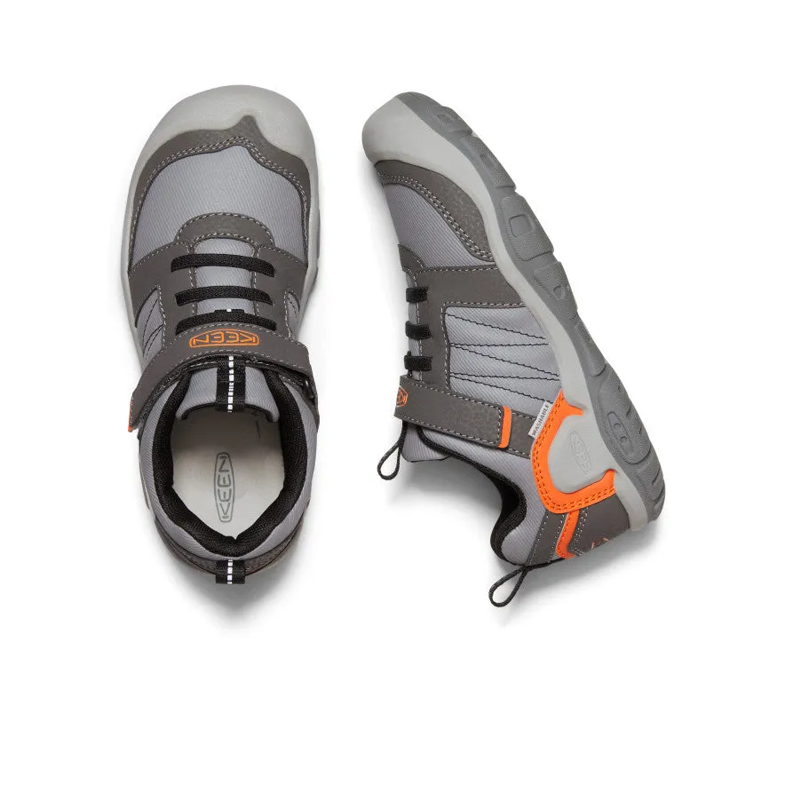 Keen Big Kids' Knotch Peak Sneaker  |  Magnet/Safety Orange