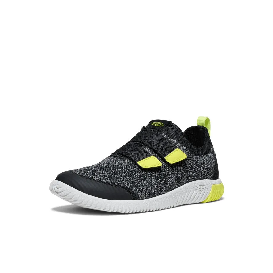 Keen Big Kids' KNX Knit Double Strap  |  Black/Evening Primrose