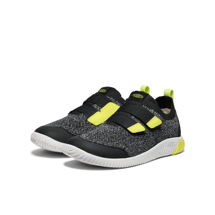 Keen Big Kids' KNX Knit Double Strap  |  Black/Evening Primrose