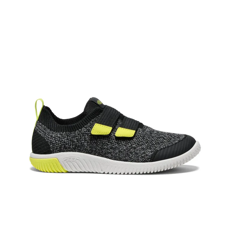 Keen Big Kids' KNX Knit Double Strap  |  Black/Evening Primrose