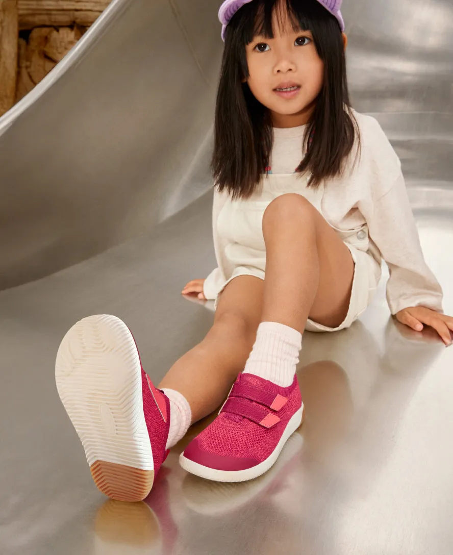 Keen Big Kids' KNX Knit Double Strap  |  Black/Evening Primrose