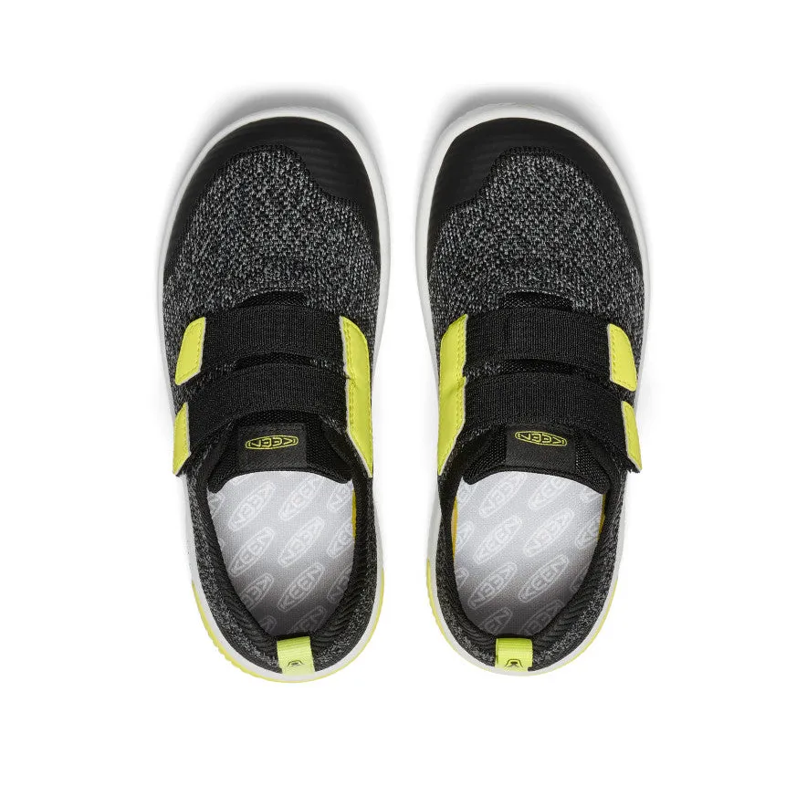Keen Big Kids' KNX Knit Double Strap  |  Black/Evening Primrose