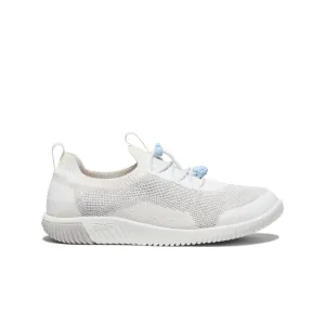Keen Big Kids' KNX Knit Sneaker  |  Star White/Skyway