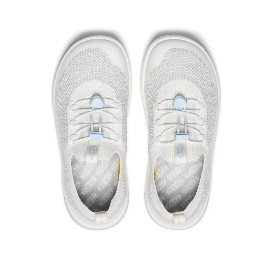 Keen Big Kids' KNX Knit Sneaker  |  Star White/Skyway