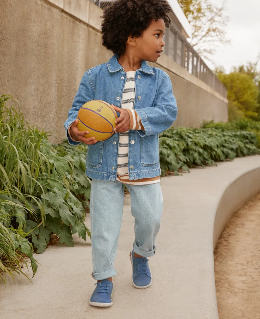 Keen Big Kids' KNX Leather Sneaker  |  Martini Olive/Evening Primrose
