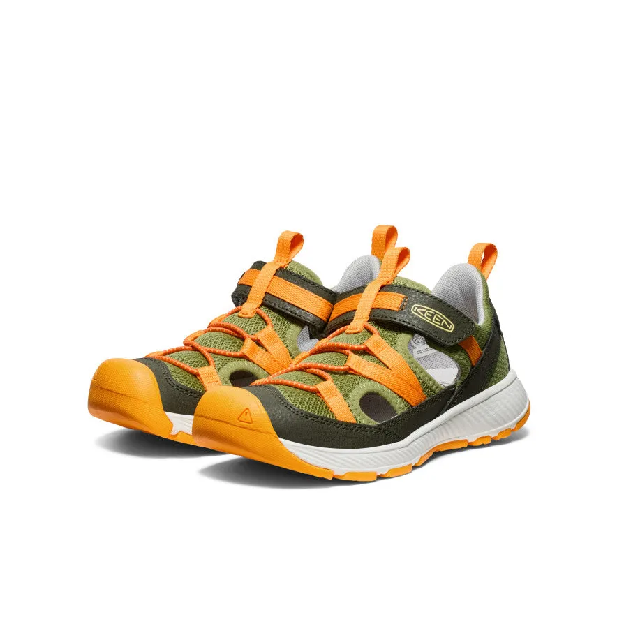 Keen Big Kids' Motozoa Sandal  |  Forest Night/Bright Marigold