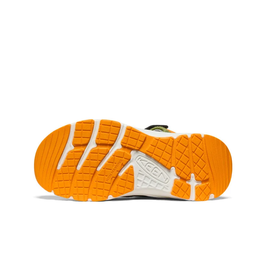 Keen Big Kids' Motozoa Sandal  |  Forest Night/Bright Marigold