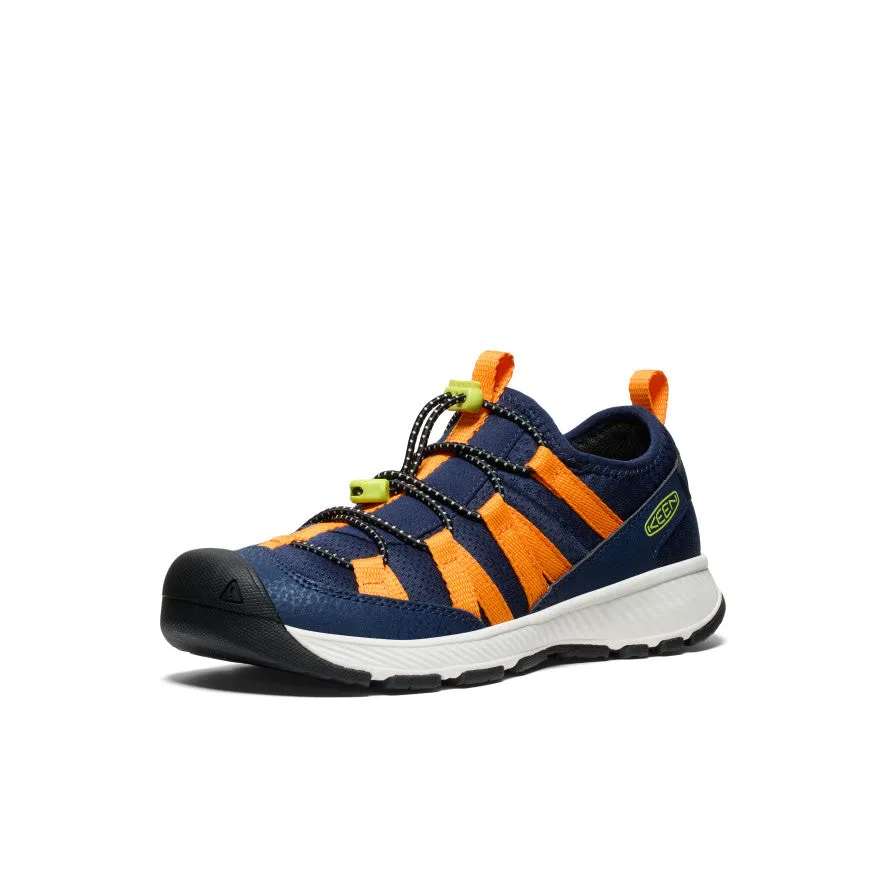 Keen Big Kids' Motozoa Sneaker  |  Naval Academy/Bright Marigold