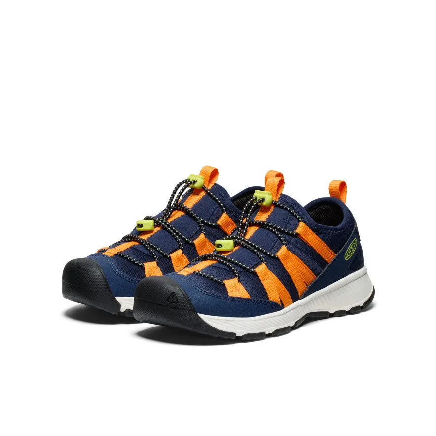 Keen Big Kids' Motozoa Sneaker  |  Naval Academy/Bright Marigold