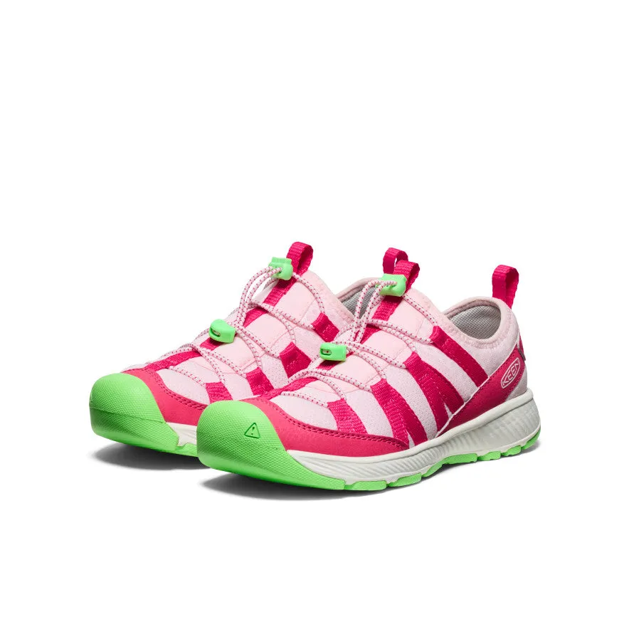 Keen Big Kids' Motozoa Sneaker  |  Raspberry/Summer Green
