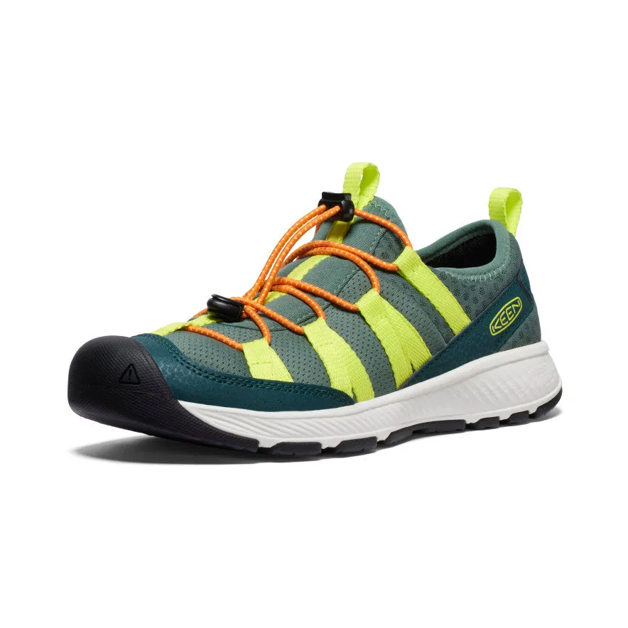 Keen Big Kids' Motozoa Sneaker  |  Sea Moss/Scarlet Ibis