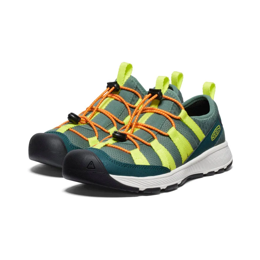 Keen Big Kids' Motozoa Sneaker  |  Sea Moss/Scarlet Ibis